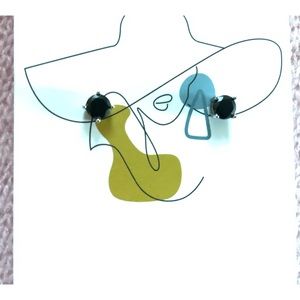 Silver 925 Black Moissanite Stud Earrings